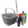 SAMMART 10L Collapsible Rectangular Handy Basket/Bucket (Grey) view 4