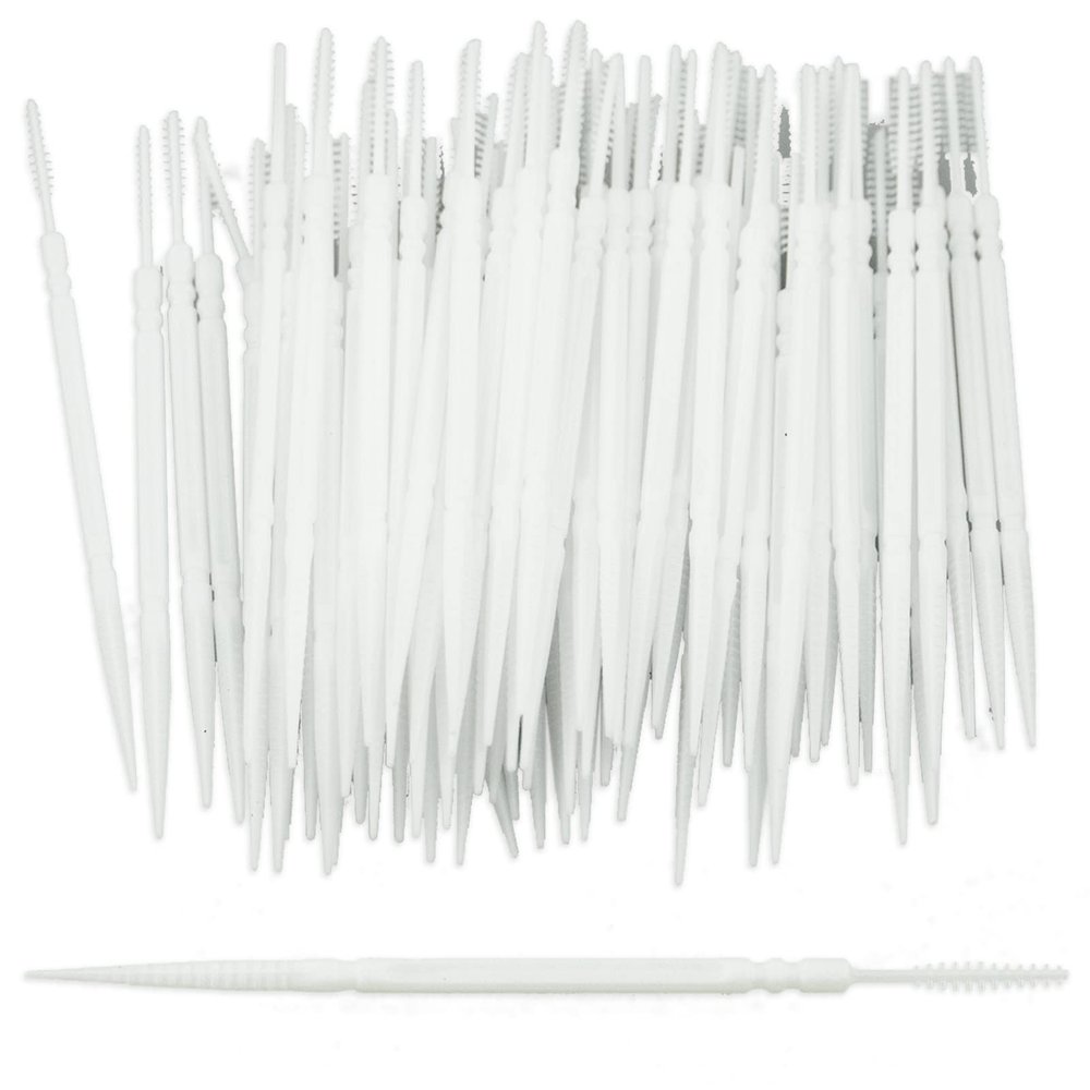 LAMXD 100PCS Interdental Brushes Tooth Cleaning Tool Interdental Brushes,Tooth Floss Picks Dental Picks Interdental Brush Toothpick Dental Brushes Teeth Brush Picks for Braces Oral Cleaning