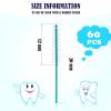 Cowwell Interdental Brush Teeth Soft Dental Picks Tooth Floss Interdental Brush Betweens Interdental Brush Refills White Refills for Tooth Cleaning (Tight, 60 Pieces) view 2