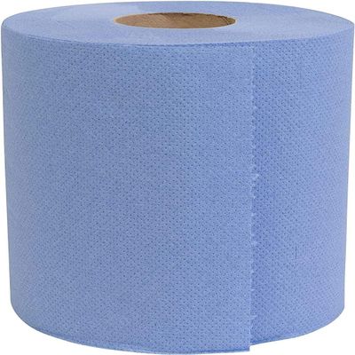 Blue Centrefeed Rolls 2 Ply Embossed Recycled Paper Towels Hand Towels Tissue Kitchen Wipe Away Wall Mounted Lockable Rolls for Commercial Factories Home Office Garage Bathroom Bulk Buy (18 Rolls)