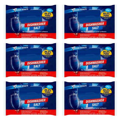 6 x 2kg Dishwasher Salt for Dishwashers and Water Softeners
