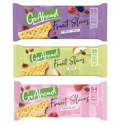 Go Ahead Crispy Fruit Slice Forest Fruit, Apple, Raspberry 3 pack (18 bars in total)