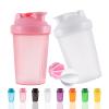 OOTD Shaker Bottle Protein Shakes and 13.5-Ounce/400ML Shaker Bottle with Wire Whisk Balls,Free of BPA plastic (White+Pink(2PCS)) view 1