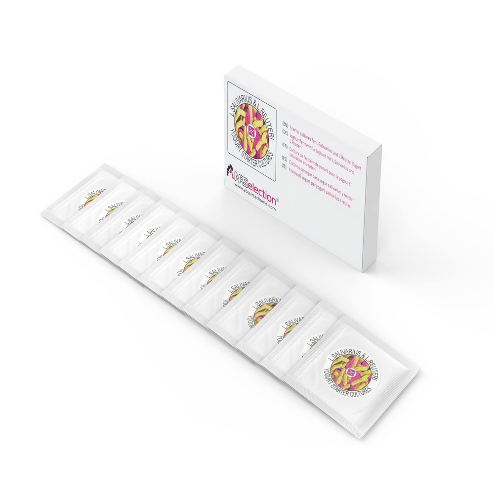 Starter Cultures for Homemade L.Salivarius and L.Reuteri Yogurt (Pack of 12 sachets)