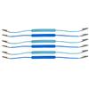 FACTUAL DENTAL 6 Pack Bib Clips Holder Autoclavable Silicone Strap for Dentist Bibs, Dental Napkins, Paper Towel Holder, Bib Clamps for Adults and Children. 3 Marine Blue and 3 Aqua Blue, 19" Long view 1