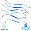 FACTUAL DENTAL 6 Pack Bib Clips Holder Autoclavable Silicone Strap for Dentist Bibs, Dental Napkins, Paper Towel Holder, Bib Clamps for Adults and Children. 3 Marine Blue and 3 Aqua Blue, 19" Long view 2