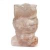 HXSCOO 1.5" Amethyst Animals Figure Rose Quartz Owl Statue Blossom Agate Wolf Lapis Lazuli Elephant Natural Stones Healing Crystal Gift (Color : Blossom Agate-O) view 1