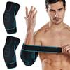 Powerful 2 Pack Elbow Brace with Strap, Tennis Elbow Brace Elbow Support Women Men Arm Supports Compression Sleeves for Weightlifting Golfers Gym (XL) view 1