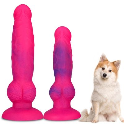 10 Inch Large Liquid Silicone, Waterproof and Smooth, with Suction Cup, Shape Dog, Bend at Any Angle.(Color:17.3cm,Size:)