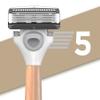 Wilkinson Sword - Hydro 5 Skin Protection Premium Edition Razor - 5-blade razor - Pack with 1 wooden handle and 1 head view 3