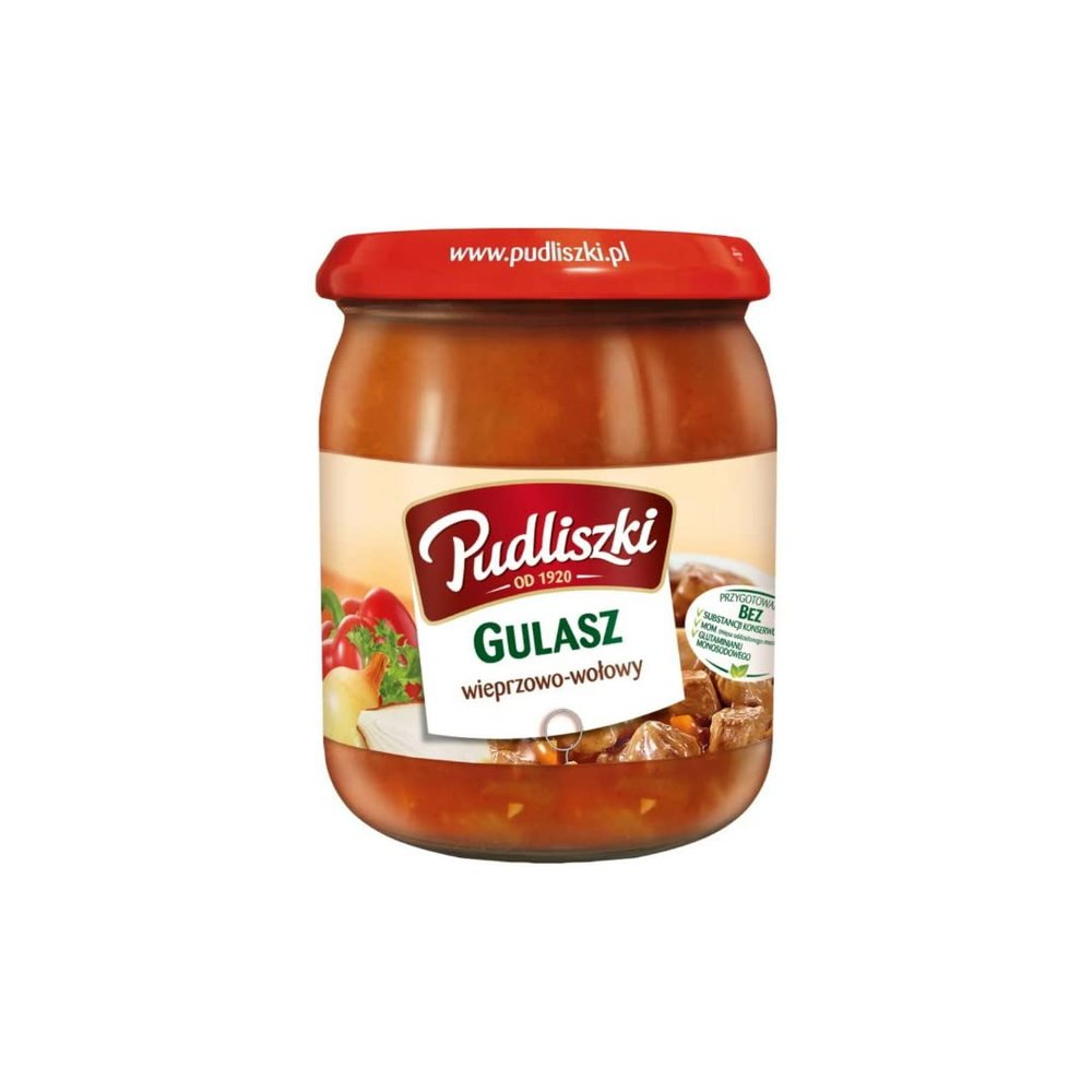 Pudliszki Gulasz/Pork & Beef Goulash Ready Meal 500gr x 10 Pack