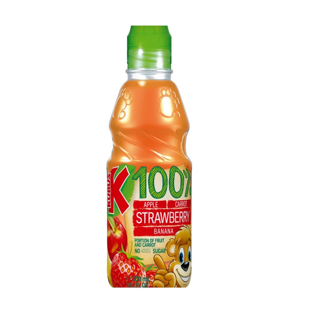 Kubus 100% Banana & Strawberry 900ml x 10 pack