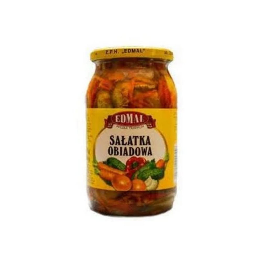 Edmal Lunch Salad Mixed 900g x 10 Pack | Ready-to-Eat Fresh Salatka Obiadowa | Healthy Meal Option | Perfect for Catering & Family Meals