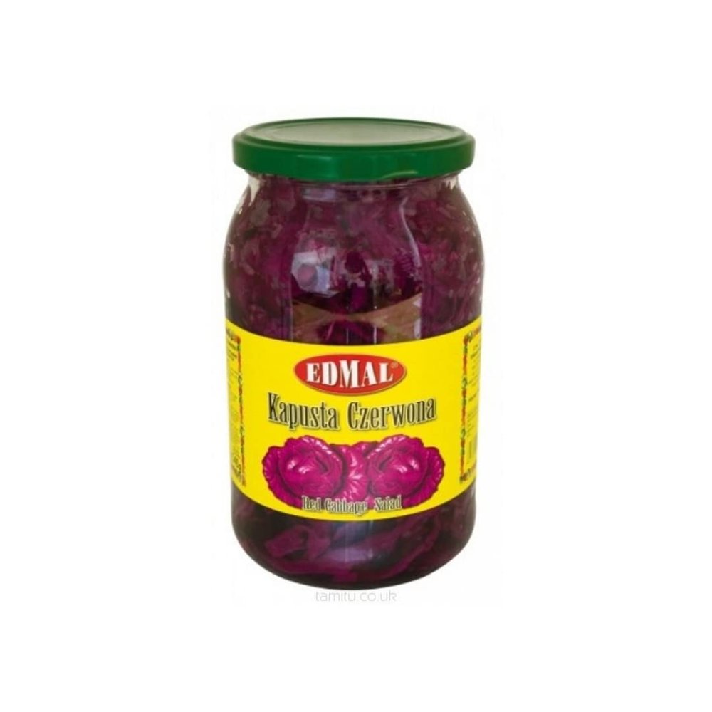 Edmal Red Cabbage (Kapusta Czerwona) 900g x 10 Pack | Traditional Polish Side Dish | Ready-to-Eat | Perfect for Meals & Catering