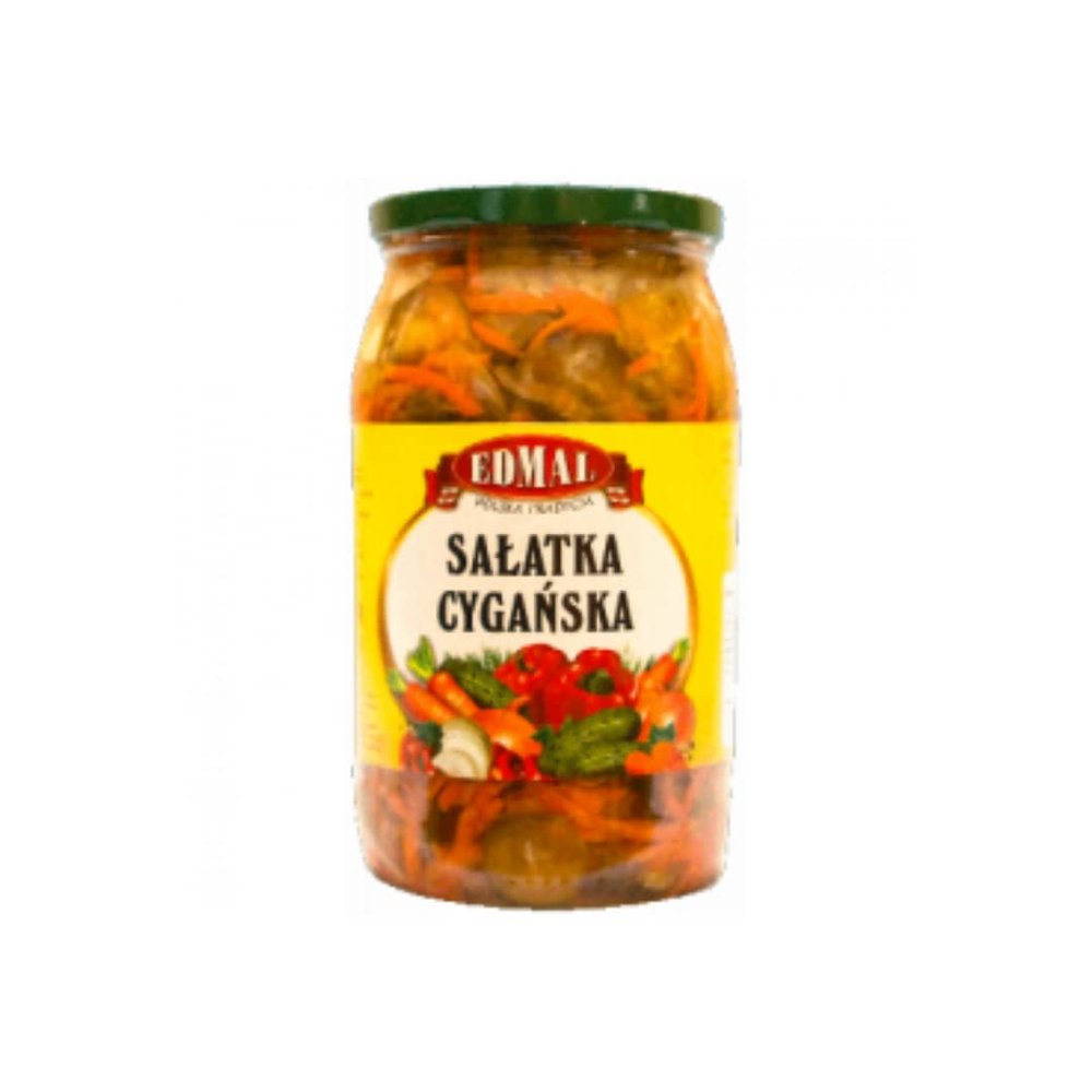 Edmal Gipsy Salad 900g Jar | 10 Pack (Total 9kg) | Traditional Polish Vegetable Mix in Brine | Ready to Eat | Ideal for Salads, Sandwiches, Side Dishes & Catering