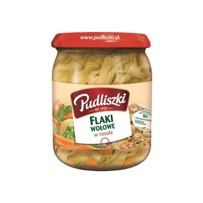 Pudliszki Filaki with Beef Tripe in Broth Ready Meal 500gr x 10 Pack