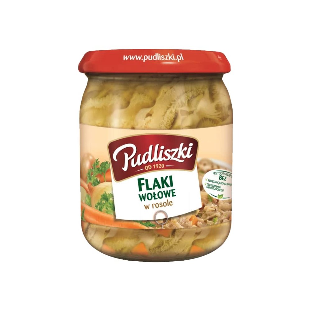 Pudliszki Filaki with Beef Tripe in Broth Ready Meal 500gr x 10 Pack