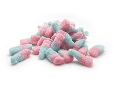 Small Fizzy Bubblegum Bottles - 500g Gummy Sweets