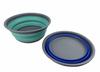 SAMMART 7.5L Set of 2 Collapsible Tub - Foldable Dish Tub - Portable Washing Basin - Space Saving Plastic Washtub (Purplish Blue + Turquoise Blue) view 2