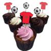 AK Giftshop Morocco Football Party Food & Cupcakes Picks Decorations Toppers World Cup (pack of 14) view 3