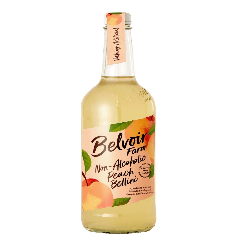 Belvoir Farm | Non-Alcoholic Peach Bellini, 750ml Bottle