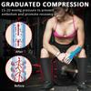 Ailaka Zipper Compression Socks Medical, 15-20 mmHg Knee High Compression Socks for Men Women, Close Toe Support Socks for Varicose Veins, Edema, Recovery, Pregnant, Nurse (Black, L) view 2