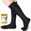 Ailaka Zipper Compression Socks Medical, 15-20 mmHg Knee High Compression Socks for Men Women, Close Toe Support Socks for Varicose Veins, Edema, Recovery, Pregnant, Nurse (Black, 2XL) view 1
