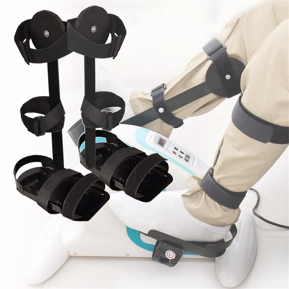 1 Pair Leg Ankle Fixed Support Bracket for Exercise Bike, Multi-Functional Rehabilitation Pedal Leg Protector Bracket with Vel-cro Fastening, for Rehabilitation Trainer for The Elderly and Disabled