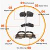 1 Pair Leg Ankle Fixed Support Bracket for Exercise Bike, Multi-Functional Rehabilitation Pedal Leg Protector Bracket with Vel-cro Fastening, for Rehabilitation Trainer for The Elderly and Disabled view 3
