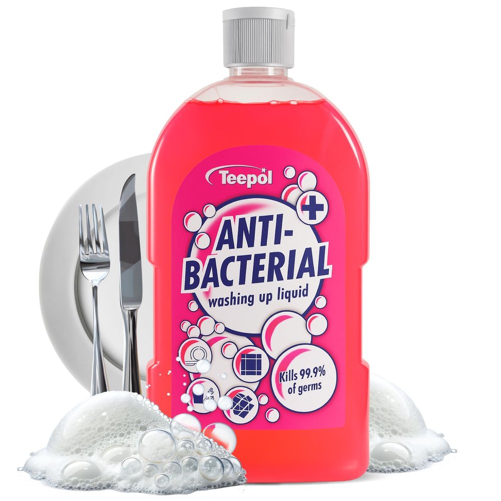 Teepol Fruity Concentrated Liquid Detergent - Multipurpose Liquid Soap - Powerful Washing Up Liquid - Cuts Through Fats and Grease - Fruit Scented - 500ml