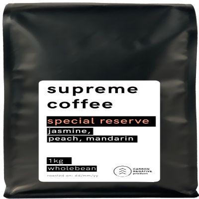 SUPREME COFFEE - Special Reserve | Whole Bean | Medium Roast | Arabica Specialty Coffee | Ethical & Carbon Neutral | 1 Kg