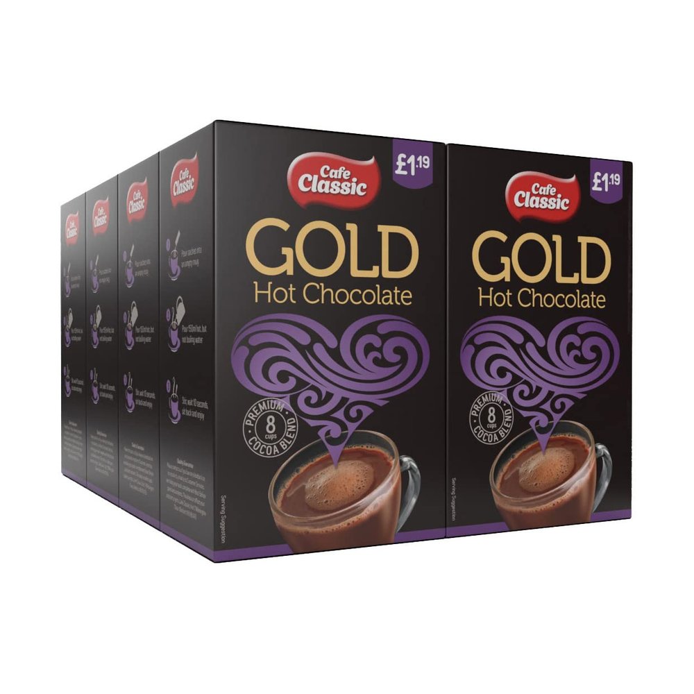 Cafe Classic Instant Hot Chocolate 64 sachets (Case of 8 x 8 sachets)