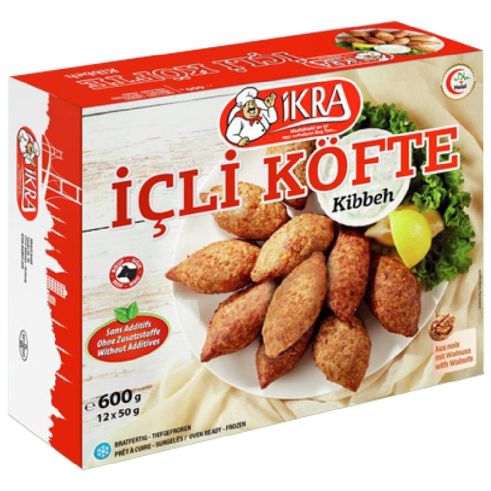 Halal Ikra li Kfte 12 Pieces 600g x 3 Packs | Authentic Turkish Stuffed Meatballs | Ready to Cook | Crispy Outside, Juicy Inside | Premium Halal Certified
