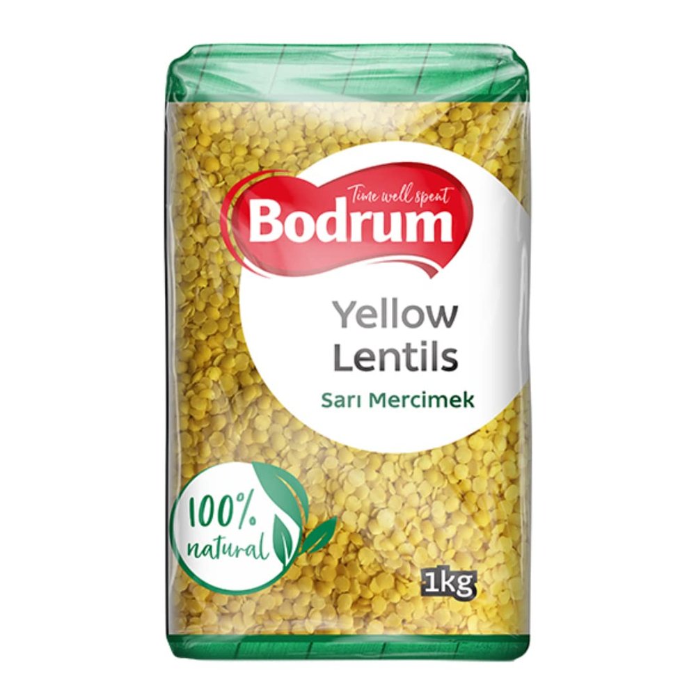 Bodrum Yellow Lentils (Sar Mercimek) 1kg x 5 Pack  Premium Dried Lentils  Nutritious & Versatile