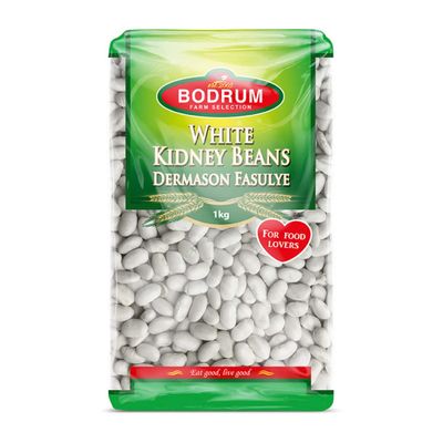 Bodrum White Kidney Beans (Dermason) 1kg x 5 Pack  Premium Dried Beans  Nutritious & Versatile