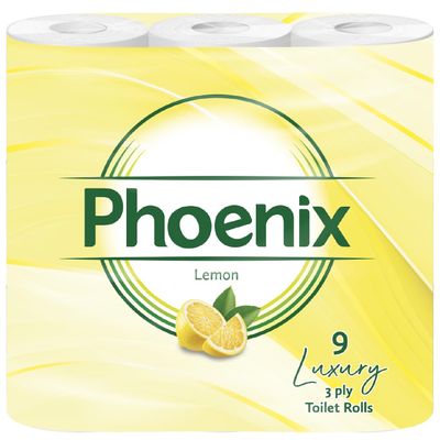 Phoenix Brand Soft Luxury Toilet Rolls, Quilted White 3 Ply Toilet Paper