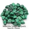 Natural Malachite Turquoise Quartz Crystals and Healing Stones Tumbled Bulk Mineral Specime Gemstones Home Aquarium Decoration-Chiastolite Quartz,200g view 2