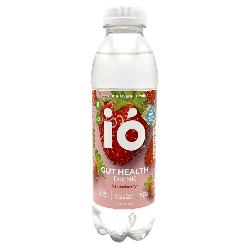 I fibrewater - Award-Winning Prebiotic Fibre Infused Still Water (1 x 500ml) (Lemon & Lime) (Strawberry)