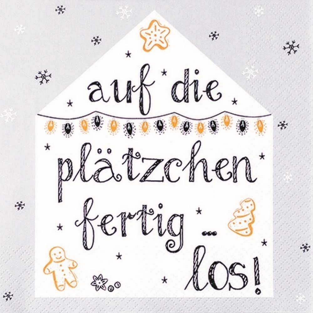 20 Napkins Auf die Bchchen und Garten, Winter, Christmas, Table Decoration, Decoupage, Napkin Technology, 33 x 33 cm