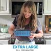Extra Large Pill Organizer- XXL Pill Box 7 Day - Weekly Pill Organizer with AM PM Large Compartments Big Pill Case for Supplements Jumbo Pill Holder for Vitamins Huge Medicine Organizer 2 Times a Day view 2