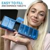 Extra Large Pill Organizer- XXL Pill Box 7 Day - Weekly Pill Organizer with AM PM Large Compartments Big Pill Case for Supplements Jumbo Pill Holder for Vitamins Huge Medicine Organizer 2 Times a Day view 4