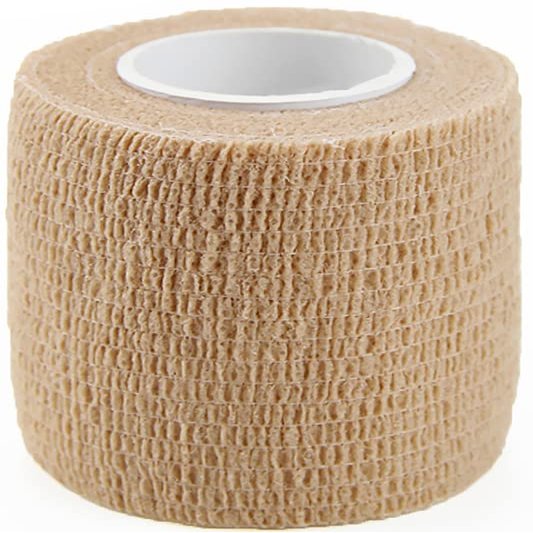 20 Pieces 5cm Self Adhesive Bandage Wrap Non-Woven, Sports Injury, Wrist, Ankle Sprains and Swelling-Beige,4.5m Long