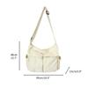 TYTOGE Large Capacity Hobo Crossbody Bag, Canvas Messenger Crossbody Bag Messenger Bags Travel Shoulder Bag with Multiple Pockets Casual Bags Shoulder Tote Bag for Women and Men view 4