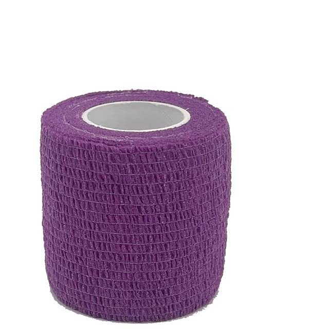 1 Pcs 5cmx4.6m Tattoo Grip Bandage Tattoo Grip Tape Cover Wrap Finger Wrist Protection Non-woven Elastic Tattoo Bandage-Purple