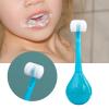 lamphle Baby Toothbrush Lovely Oral Care Tool Novelty Cute Tumbler Infant Toothbrush for Bathroom Blue view 3