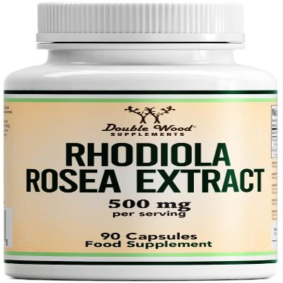 Double Wood Rhodiola Rosea | 90 Servings of 500mg Rhodiola Rosea Complex Capsules | 3% Rosavins & 1% Salidrosides | A Powerful Adaptogen Sourced from High Altitude Environments | UK Manufactured