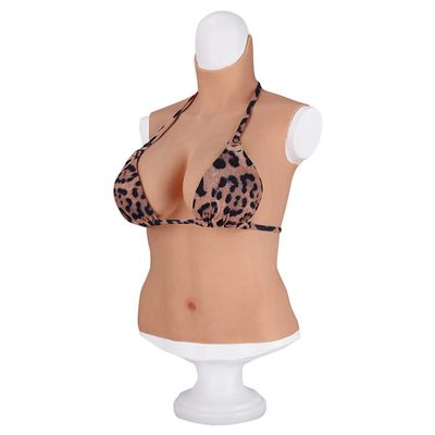 HUMNZR Realistic Silicone Breastplate Female Breast Form Mastectomy Prosthesis for Crossdresser Transgender Drag Queen Cosplay,Color1#silicone-E