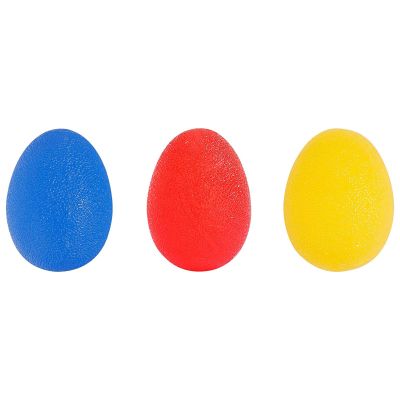 CHAMEEN Hand Therapy Balls 3 Pieces Egg Shaped Grip Balls Anti-Stress Therapy Balls Silicone Hand Trainer Finger Trainer Set