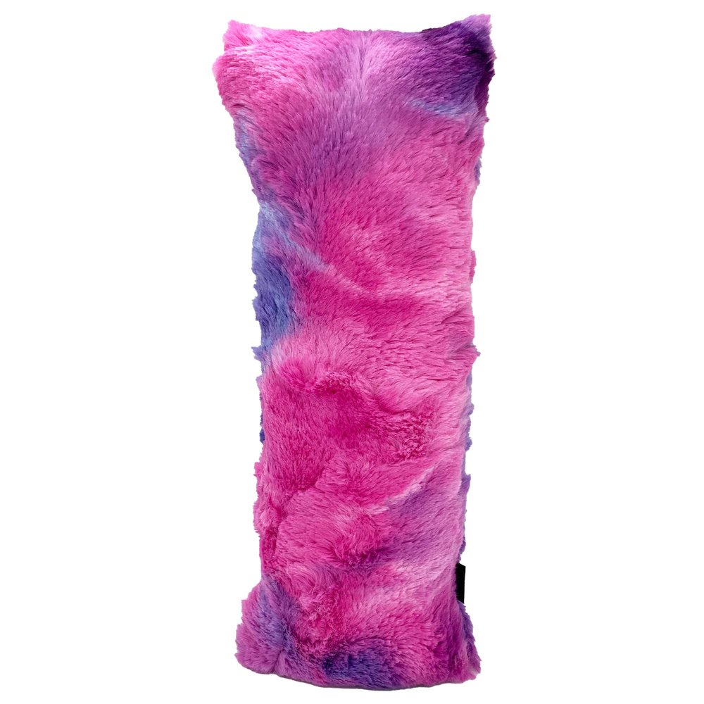Fluffy 10 x 4 Faux Fur Car Seatbelt Pads - for Post Surgery, Pacemakers,Chemo/Stoma/Medical ports or just to stop that Ouch! C-Section, Hysterectomy (Luxe Sorbet Razzle Dazzle, 10" x 4"Approx)