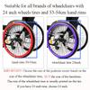 Wheelchair Push Rim Cover | 22/24 Inch Wheelchair Cover | Non-Slip Wheelchair Spoke Covers | Hand Rim Covers for Wheelchair, 1 Pair Wheelchair Rear Wheel Push Ring Protective Cover view 2